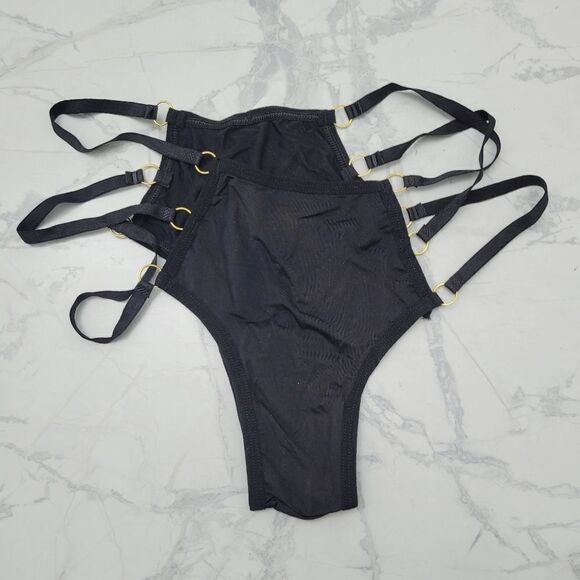 2/$20 Brand New Sexy Black 3 Stings  Underwear Panties Size: Large - Picture 3 of 7